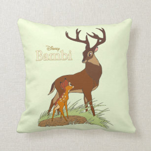 Bambi & Father Throw Pillow