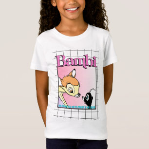 Bambi & Flower Retro Grid Graphic T-Shirt