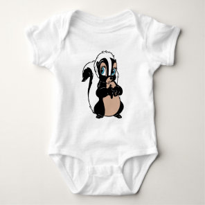 Bambi Flower skunk standing shy Baby Bodysuit