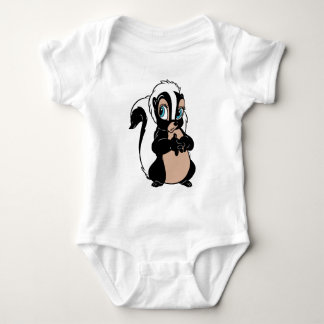 Bambi Flower skunk standing shy Baby Bodysuit