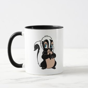 Bambi Flower skunk standing shy Mug | Zazzle