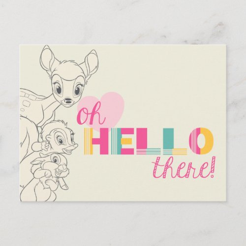 Bambi  Friends _ Oh Hello There Postcard