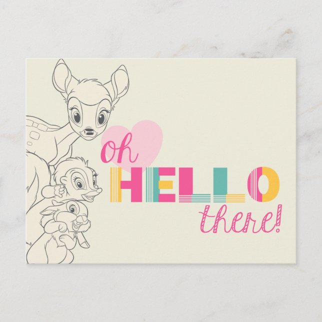 Bambi & Friends - Oh, Hello There Postcard (Front)