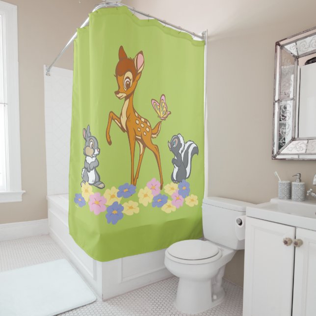 Bambi & Friends Shower Curtain (In Situ)