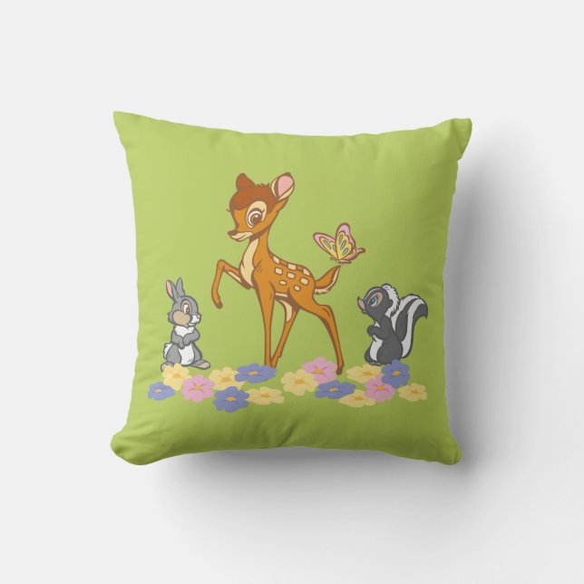 Bambi & Friends Throw Pillow (Front)