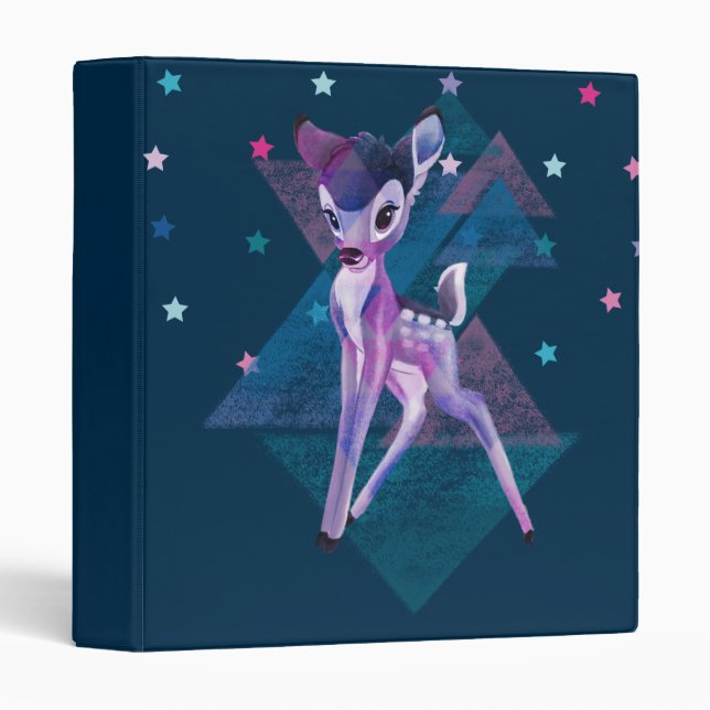 Bambi Geometric Aurora Graphic 3 Ring Binder (Front/Spine)