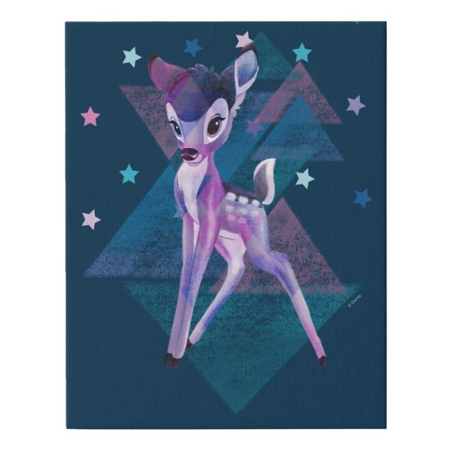 Bambi Geometric Aurora Graphic Faux Canvas Print (Front)