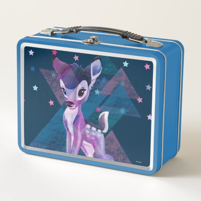 Bambi Geometric Aurora Graphic Metal Lunch Box (Front)