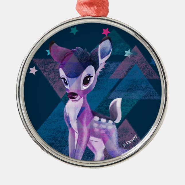 Bambi Geometric Aurora Graphic Metal Ornament (Front)