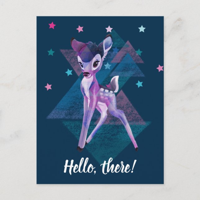 Bambi Geometric Aurora Graphic Postcard (Front)