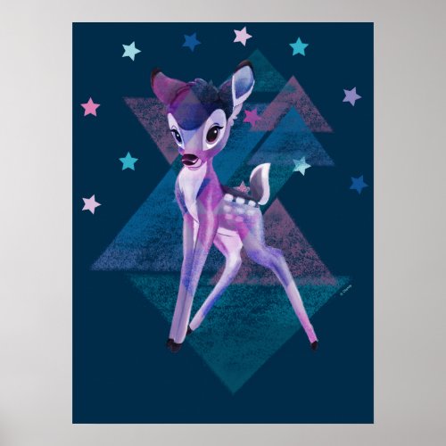 Bambi Geometric Aurora Graphic Poster