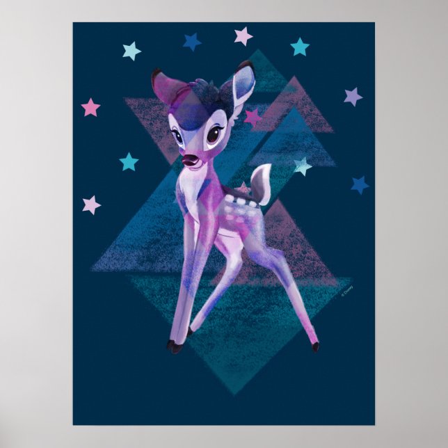 Bambi Geometric Aurora Graphic Poster (Front)