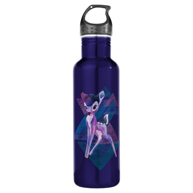 Bambi Geometric Aurora Graphic Stainless Steel Water Bottle (Front)
