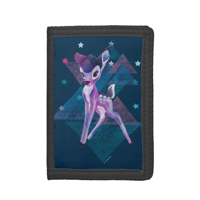 Bambi Geometric Aurora Graphic Trifold Wallet (Front Vertical)