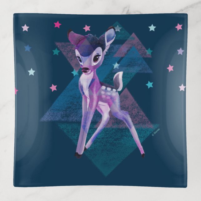 Bambi Geometric Aurora Graphic Trinket Tray (Front)