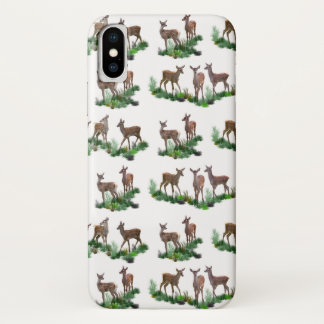 Bambi Meadow iPhone X Case (choose colour)