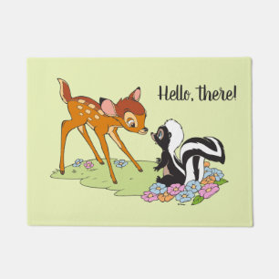 Bambi Meeting Flower Doormat