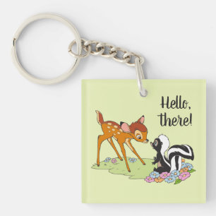 Bambi Meeting Flower Keychain