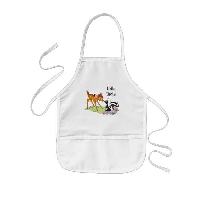 Bambi Meeting Flower Kids' Apron (Front)