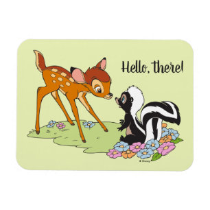 Bambi Meeting Flower Magnet