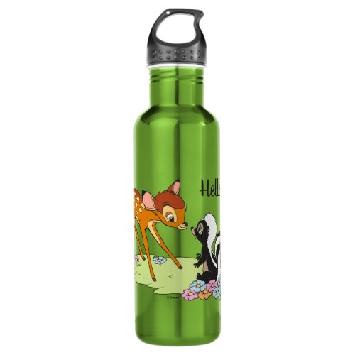 Bambi Meeting Flower Stainless Steel Water Bottle