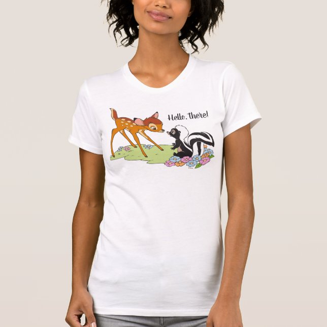 Bambi Meeting Flower T-Shirt (Front)