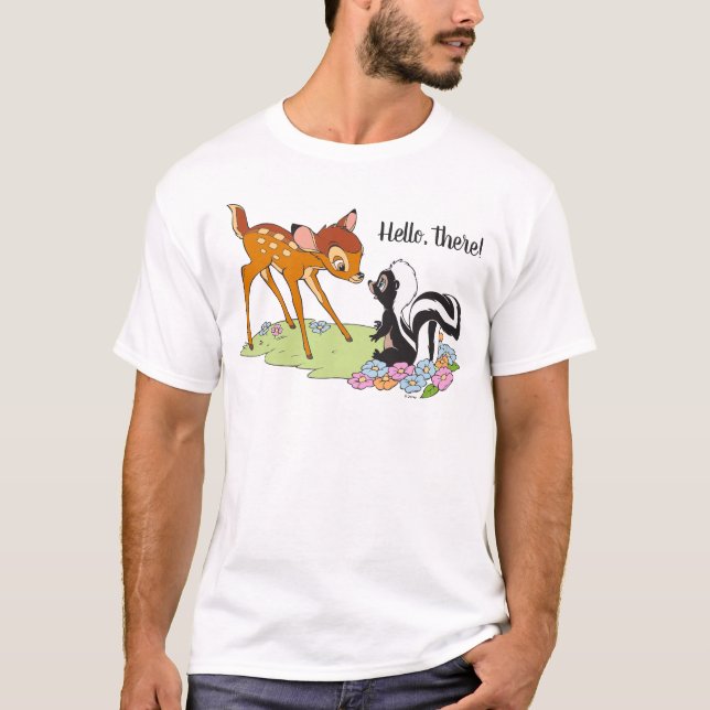 Bambi Meeting Flower T-Shirt (Front)