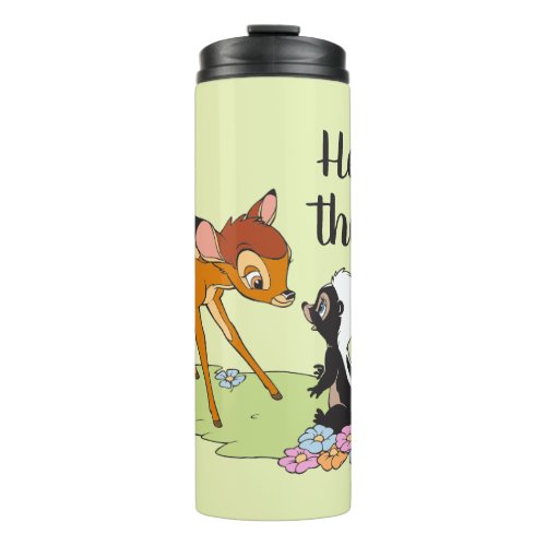 Bambi Meeting Flower Thermal Tumbler