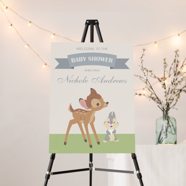 Bambi | Neutral Baby Shower Foam Board (In Situ (Stand))
