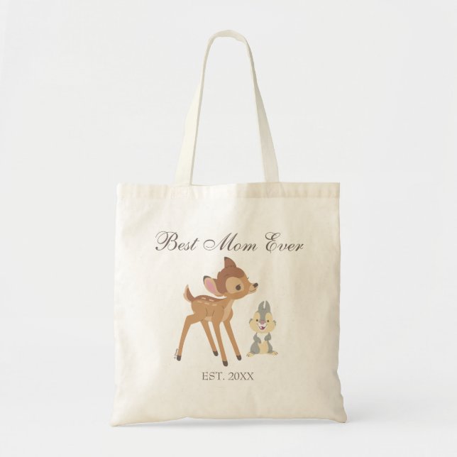 Bambi | Neutral Baby Shower Tote Bag (Front)