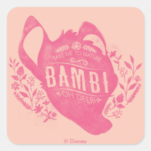 Bambi   Oh Dear Square Sticker