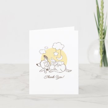 Bambi | Over The Moon Baby Shower Thank You Card by bambi at Zazzle
