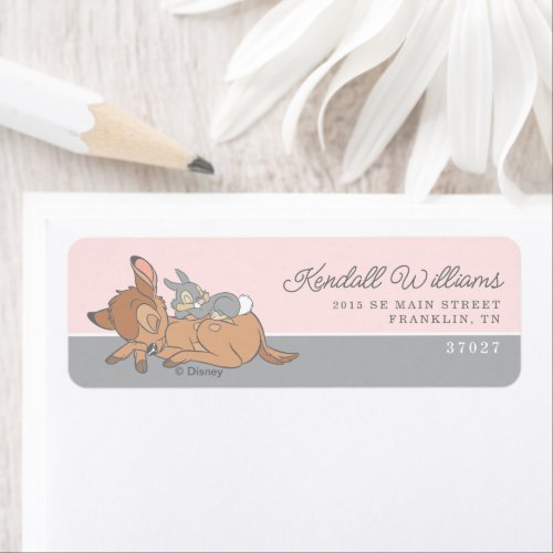 Bambi  Over the Moon Girl Baby Shower Label