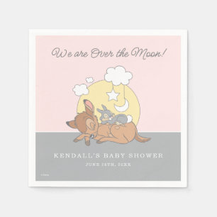 Bambi Over the Moon Girl Baby Shower Napkins