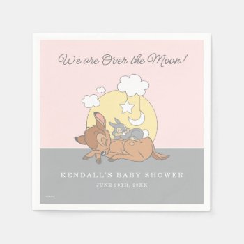 Bambi | Over The Moon Girl Baby Shower Napkins by bambi at Zazzle