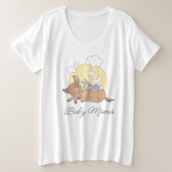 Bambi | Over The Moon Girl Baby Shower Plus Size T-shirt by bambi at Zazzle