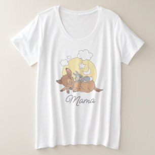Bambi Over the Moon Girl Baby Shower Plus Size T-Shirt