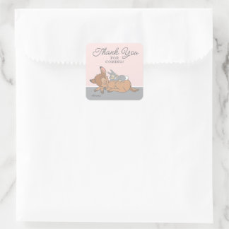 Bambi | Over the Moon Girl Baby Shower Thank You Square Sticker