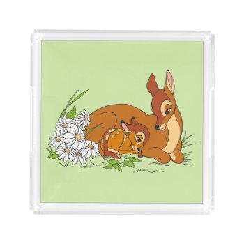 Bambi Resting With His Mother Acrylic Tray by bambi at Zazzle