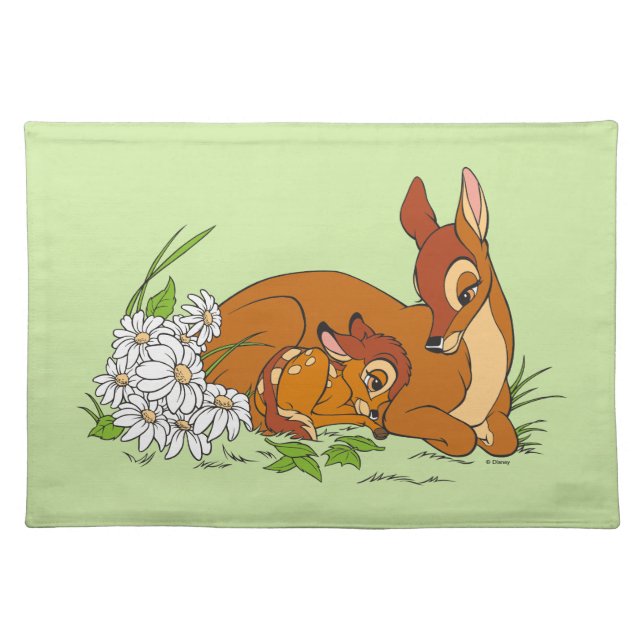 Bambi Resting With His Mother Cloth Placemat (Front)
