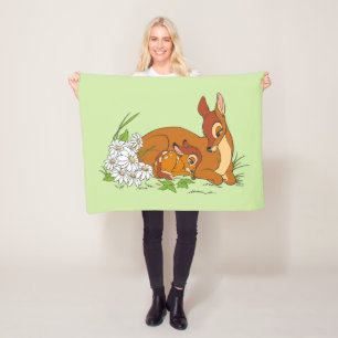 Bambi Resting With His Mother Fleece Blanket