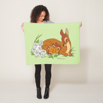 Bambi Resting With His Mother Fleece Blanket by bambi at Zazzle