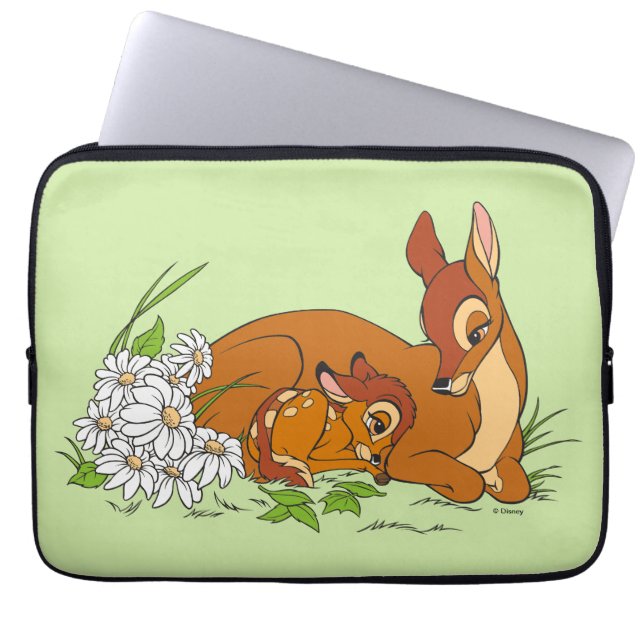 Bambi Resting With His Mother Laptop Sleeve (Front)
