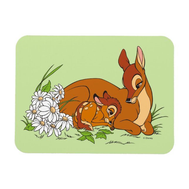 Bambi Resting With His Mother Magnet (Horizontal)