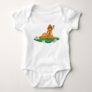 Bambi sitting on the grass baby bodysuit