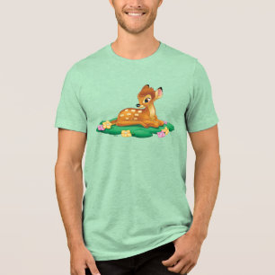 Bambi sitting on the grass Tri-Blend shirt