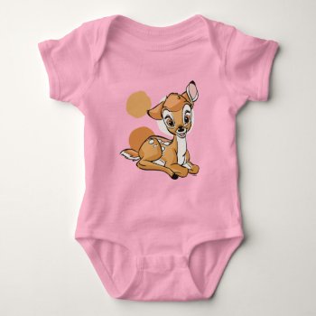 Bambi Sitting With A Smile Baby Bodysuit by bambi at Zazzle