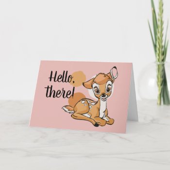 Bambi Sitting With A Smile Card by bambi at Zazzle