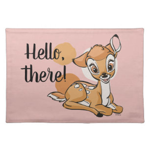 Bambi Sitting With A Smile Cloth Placemat
