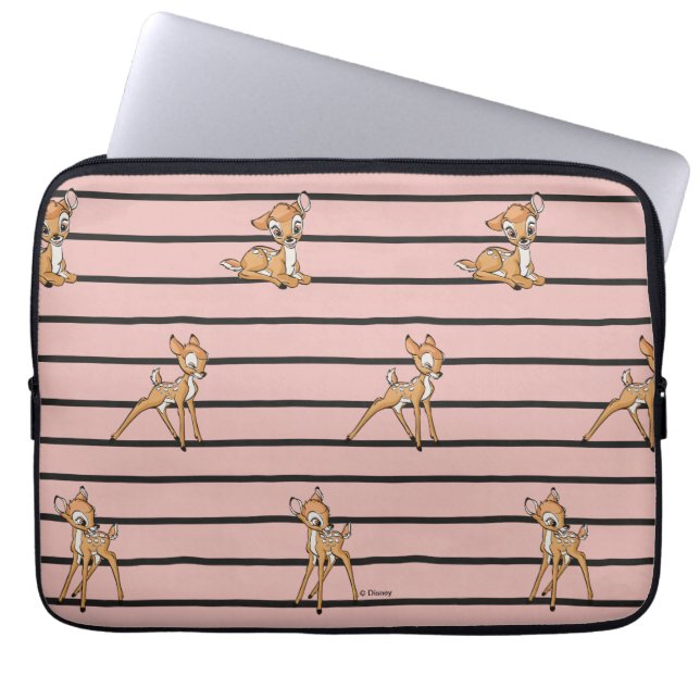 Bambi Sitting With A Smile Laptop Sleeve (Front)